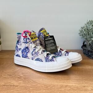 Converse Chinatown Market Chuck 70 Hi White Purple Batman Sneakers Sz 10M/ 12W